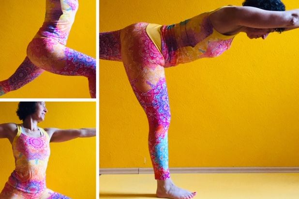 Yoga Pose Die tanzenden Krieger